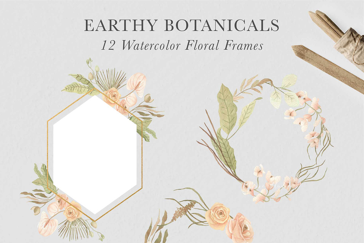 Earthy Botanicals Florals & Leaves, a Decorative Illustration by Momo Studio (Photo 5 of 12)