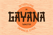 GAYANA Faux Japanese Font, a Font by twinstd (Thumbnail 1 of 10)