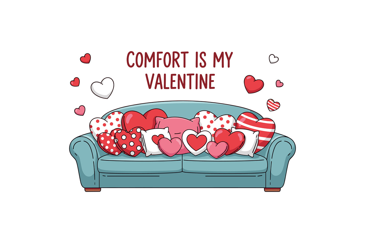 Cute Valentine Lifestyle TShirt Set, a Seasonal Illustration by Designer_Momina (Photo 20 of 21)