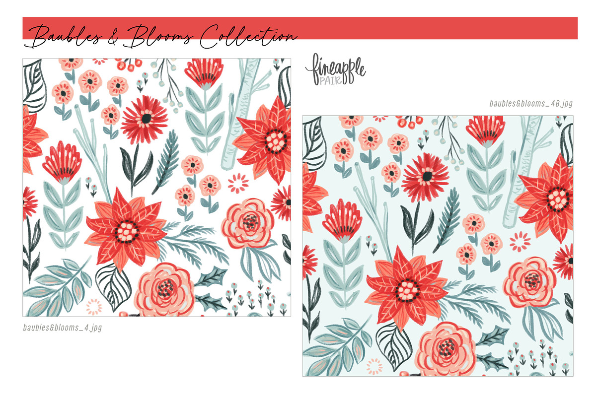 Christmas Digital Paper, a Pattern Graphic by FINEAPPLE (Photo 3 of 9)