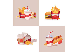 Fast food. trash or junk food, a Food Illustration by Onyx