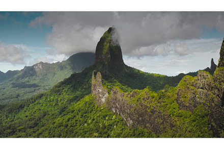 Drone fly along Tohiea mountain, a Nature Photo by Goinyk