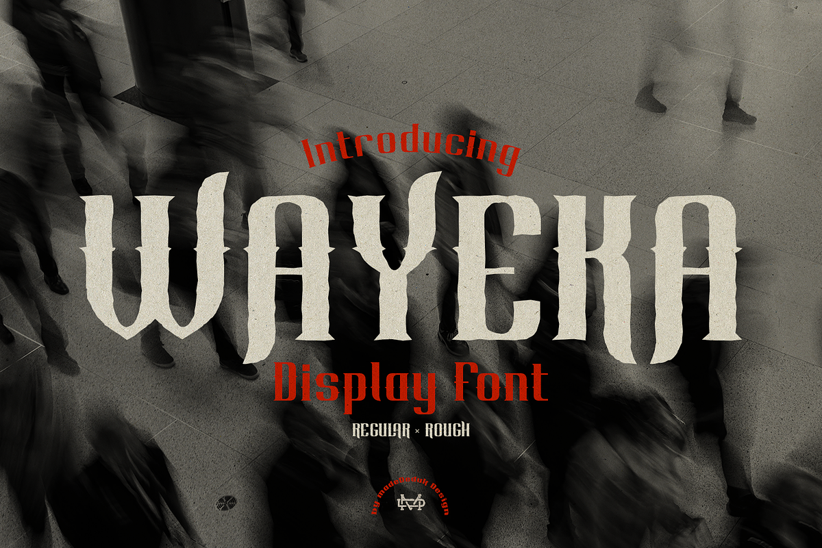 Wayeka Display Font, a Blackletter Font by madeDeduk (Photo 1 of 8)