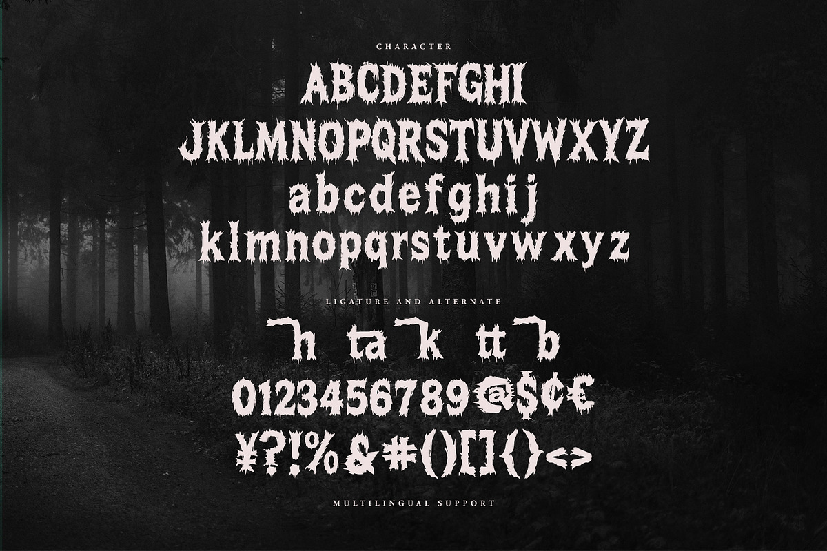 Cerinos Vorgre Brutal Horror Grunge, a Blackletter Font by Maulana Creative (Photo 7 of 7)