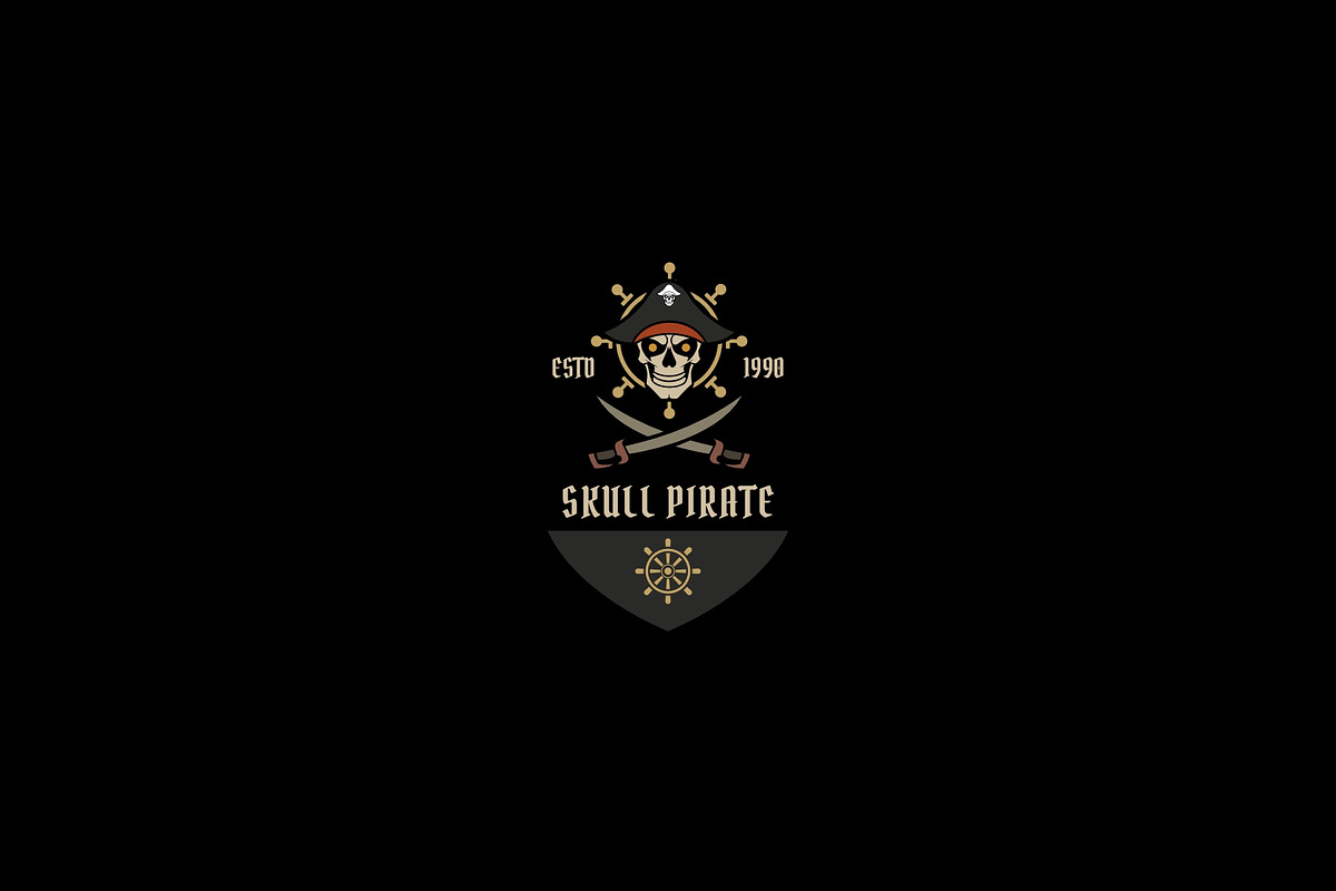 Skull Pirate Badge Logo Set, a Branding & Logo Template by Artnivora.Std (Photo 2 of 6)
