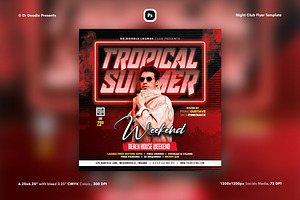 Night Club Flyer & Social Media, a Flyer Template by iDoodle Studio