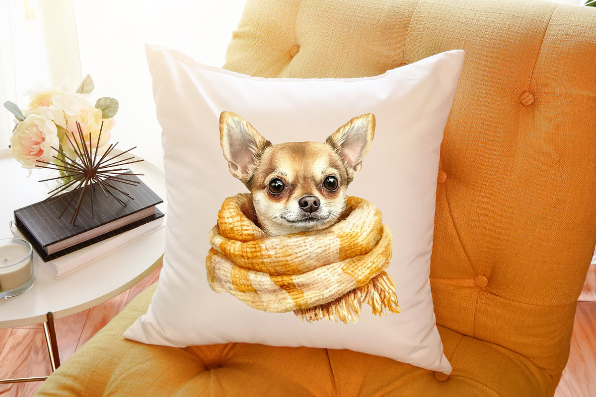 Cozy Chihuahua Clipart Set, an Illustration by Sublimation Artist (Photo 6 of 6)