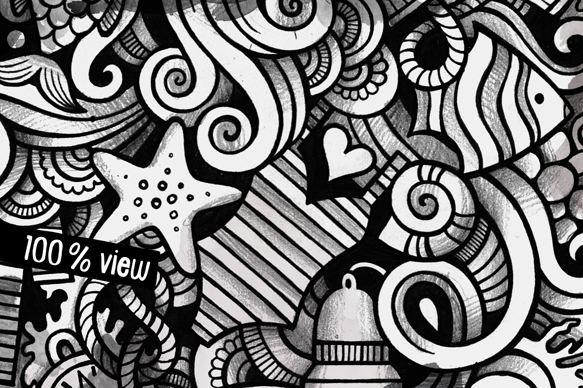 Marine Graphic Doodle Illustration, a Seasonal Illustration by BALABOLKA (Photo 3 of 3)