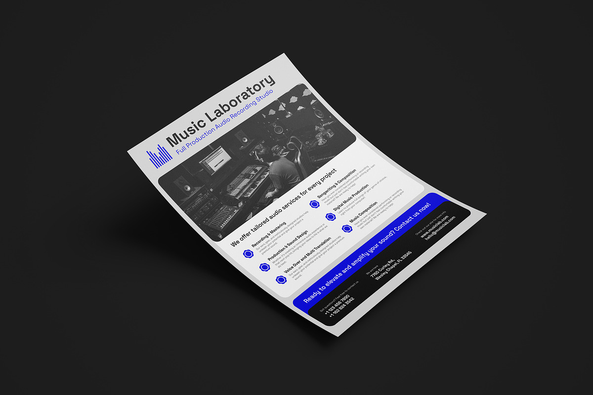 Recording Music Studio / Label Flyer, a Flyer Template by vinyljunkie (Photo 3 of 4)
