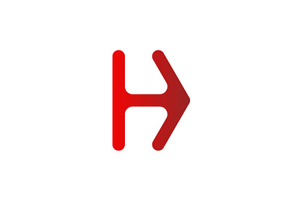 Letter H arrow logo icon design