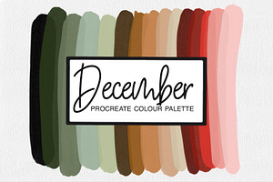 December Procreate Color Palette