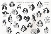 Feminine Woman Self-Care 200+ Items, a Healthcare Illustration by anvinoart (Thumbnail 3 of 9)