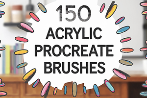 150 Acrylic Procreate Brushes