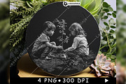 Children Planting Apple Tree Nature, a Background Graphic by LaseredNinja (Thumbnail 6 of 7)