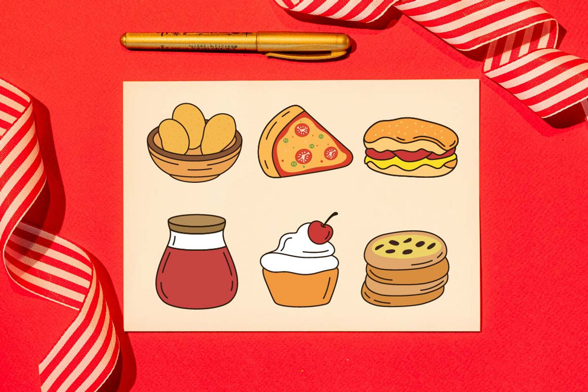 25 Delicious Fast Food with Drink, a Food Illustration by jongcreative (Photo 2 of 5)