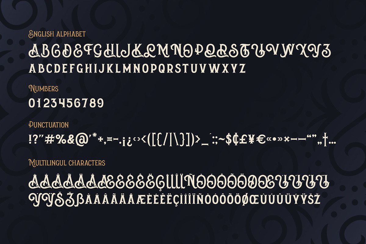 Amber Taste New! Font and Template preview 6
