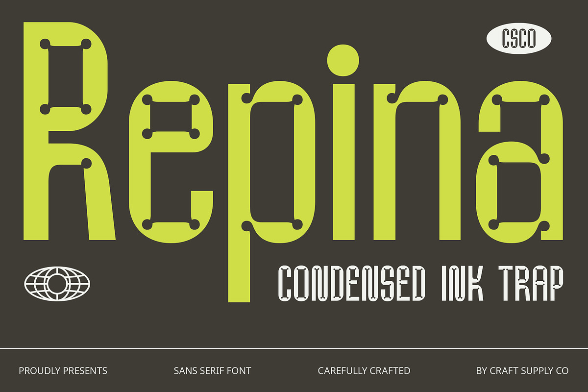 Repina – Inktrap Font, a Sans Serif Font by Craft Supply Co. (Photo 1 of 8)