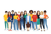 Vector characters set, a Person Illustration by Volha Hlinskaya (Thumbnail 2 of 6)