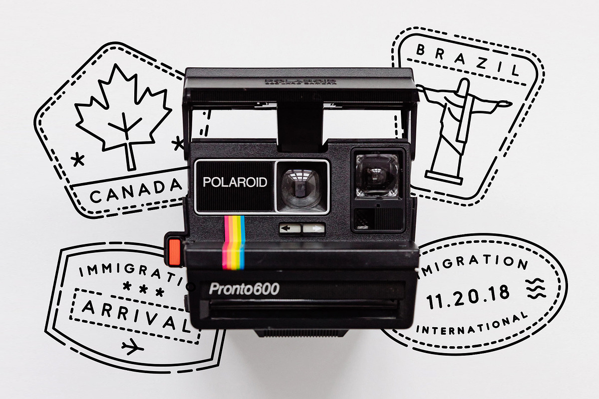 45 Passport Stamp Icons - Travel, an Outline Icon by Hatch Design Workshop (Photo 2 of 10)