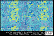 Colorful Snakeskin  Swatch, a Pattern Graphic by Pickover Designs (Thumbnail 3 of 3)