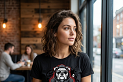Gangster Bulldog Hoodie Art, a Shirt Mockup by Vector Stall (Thumbnail 4 of 13)