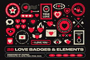 28 Love Badges & Elements, an Object Graphic by Parisa-Artstudio (Thumbnail 1 of 5)