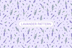 French Lavender Flower Pattern