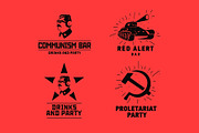 Stickers set of the communist logos, a Branding & Logo Template by Di Bronzino (Thumbnail 2 of 2)