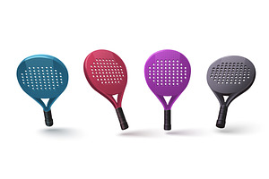 Padel rackets isolated, paddle, a Sport Illustration by art PVP - market