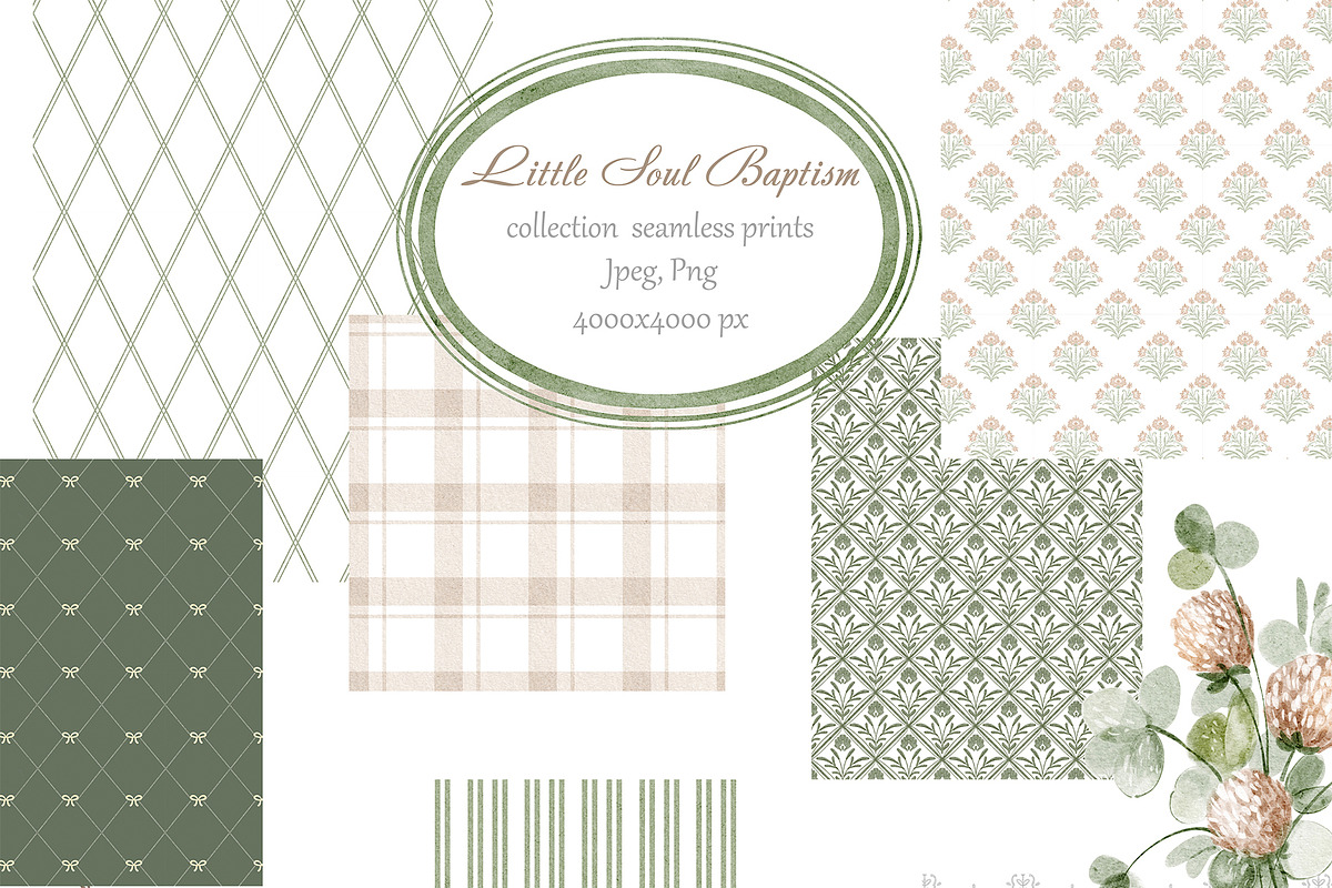Hand Painted Baptism Watercolor Set, a Background Graphic by LenArt (Photo 15 of 19)