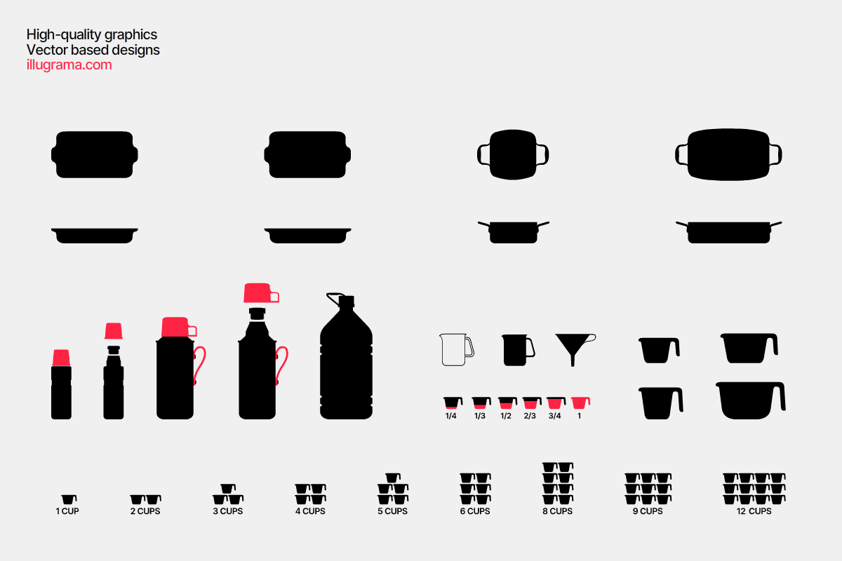 Kitchen Utensils - Modern Graphics, a Food Illustration by illugrama (Photo 16 of 16)