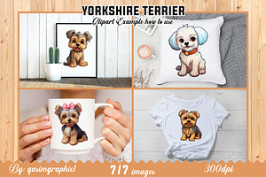 Cute Yorkshire Terrier Puppy Sticker