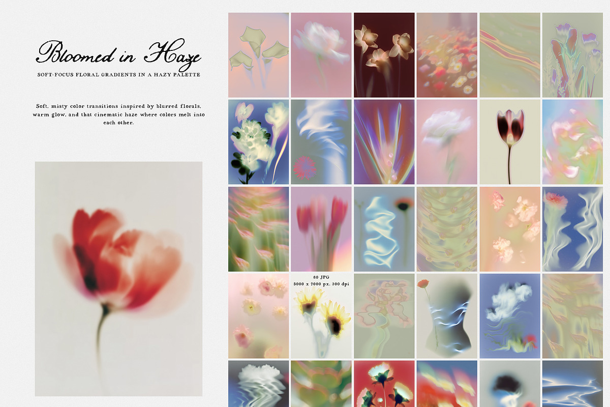 Bloomed in Haze: Floral Backgrounds, a Background Graphic by Purple (Photo 9 of 14)