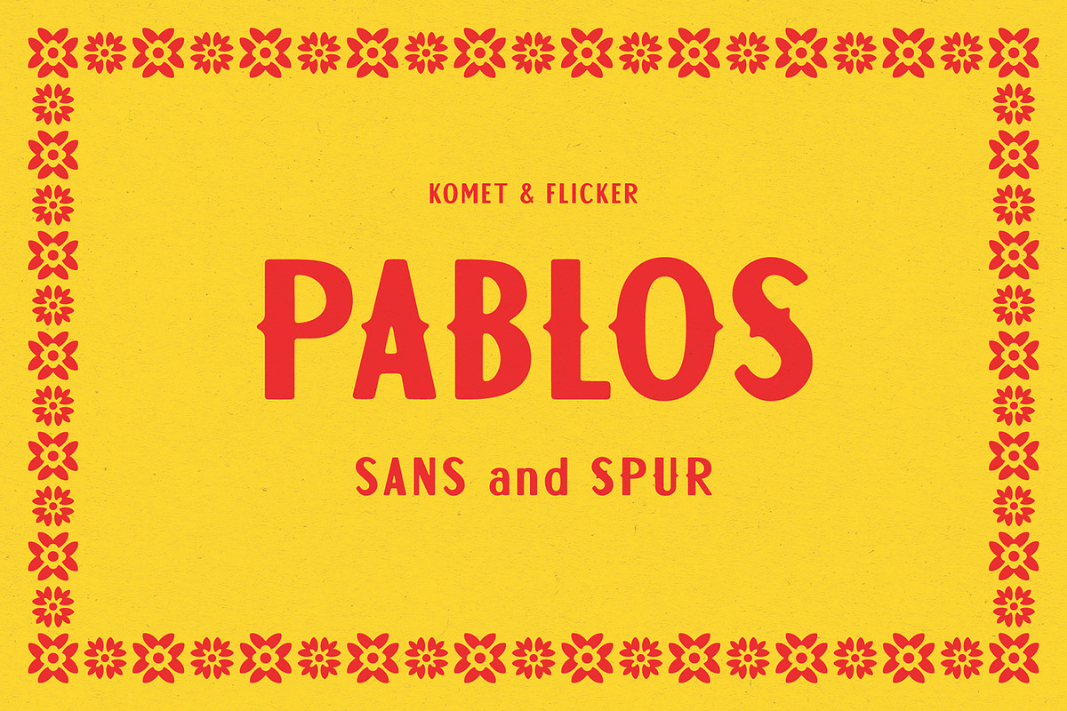 Pablos - Sans & Spur, a Sans Serif Font by Komet & Flicker (Photo 1 of 13)