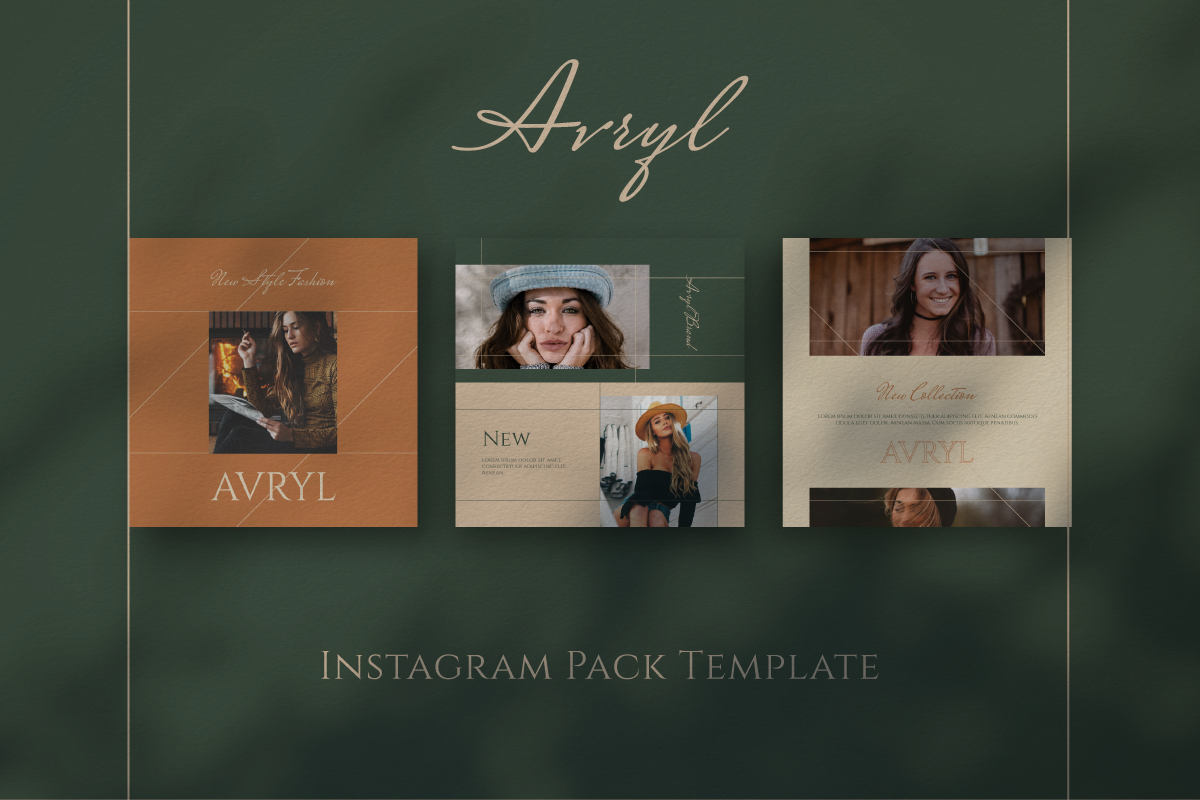 Avryl Story & Feed Instagram Templat, a Social Media Template by Inkofert (Photo 3 of 12)