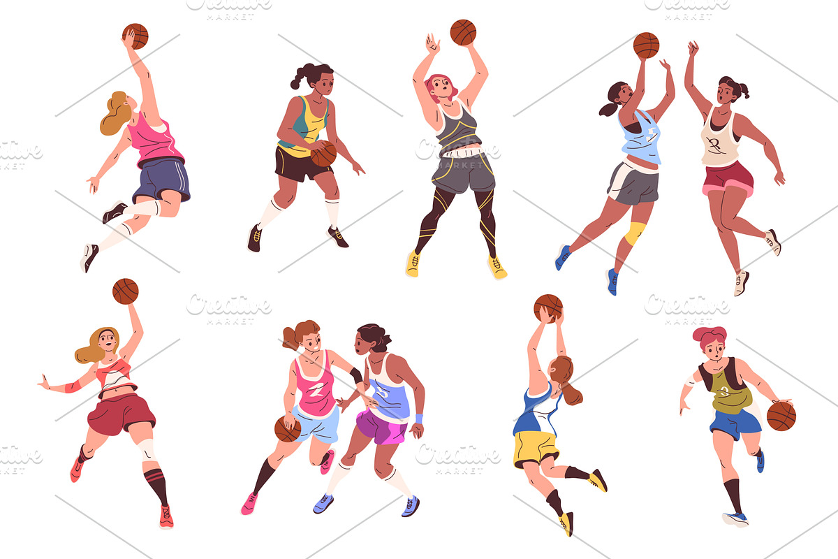 Women basketball players. Female, a Sport Illustration by Stock-Smart-Start