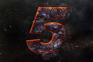 Magma Text Effect Photoshop Action