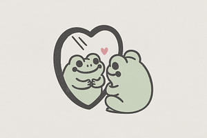 Self Love Frog PNG, Cute Frog, an Illustration by SharpMarketplace