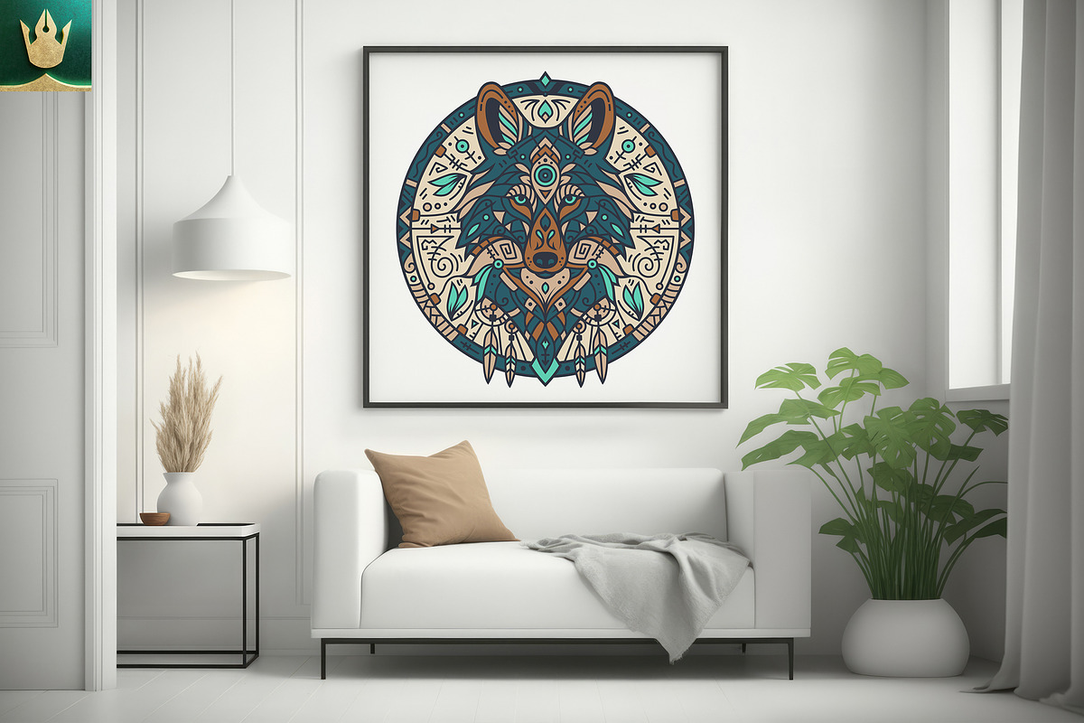 Mandala V1 | Tribal Wolf Art, an Animal Illustration by pixaroma (Photo 3 of 10)