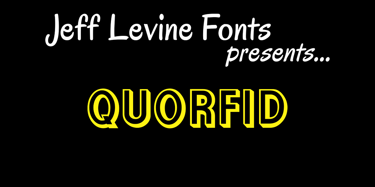 Quorfid JNL, a Sans Serif Font by Jeff Levine Fonts