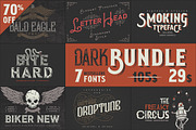 Dark Bundle: 7 Bestseller Fonts, a Blackletter Font by Gleb Guralnyk (Thumbnail 1 of 8)