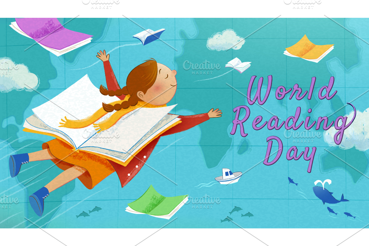 Magical World Book Day Banner, an Education Illustration by TotallypicRF