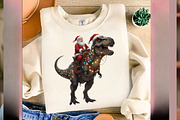 Dinosaur T-Rex Christmas Santa PNG, an Illustration by SinaCreation (Thumbnail 6 of 7)