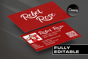 Business Card - Rebel Red, a Business Card Template by Freedom Business Shop