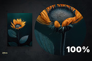 Dark Sunflower Triptych, a Decorative Illustration by BazziBa♥ (Thumbnail 8 of 8)