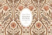 Vintage Bird & Floral Pattern Duo, a Pattern Graphic by Eclectic Anthology (Thumbnail 1 of 13)