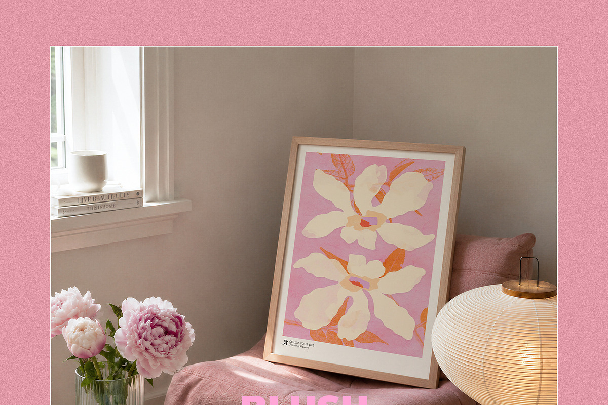 Blush Olive Room Frames Mockups, a Household Mockup by Muse Mockups (Photo 6 of 19)