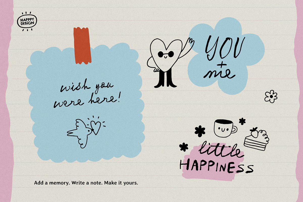 Doodle Frames & Tiny Elements, an Object Illustration by happpydesign (Photo 3 of 10)