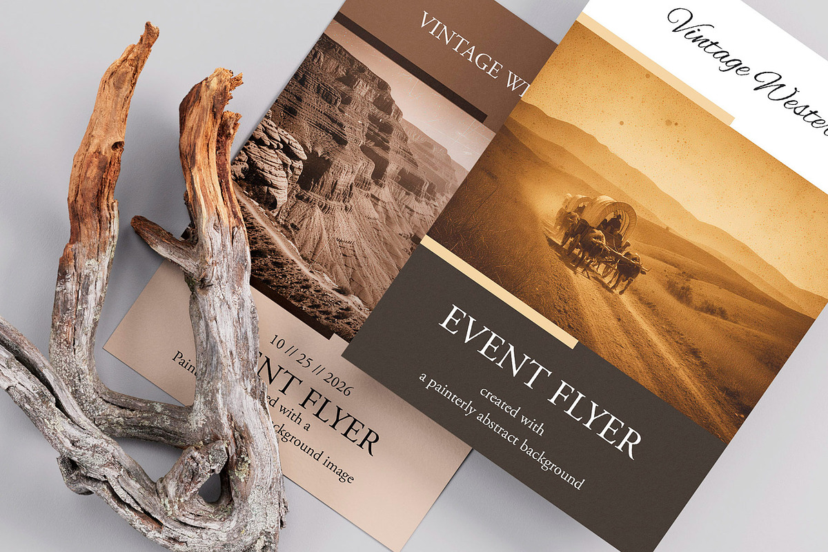 Vintage Western Digital Backgrounds, a Background Graphic by Godserv Designs (Photo 7 of 12)