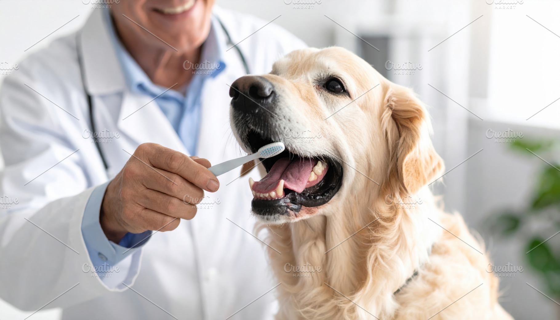 Dog dental care by veterinarian, an Animal Photo by Davizro's Market